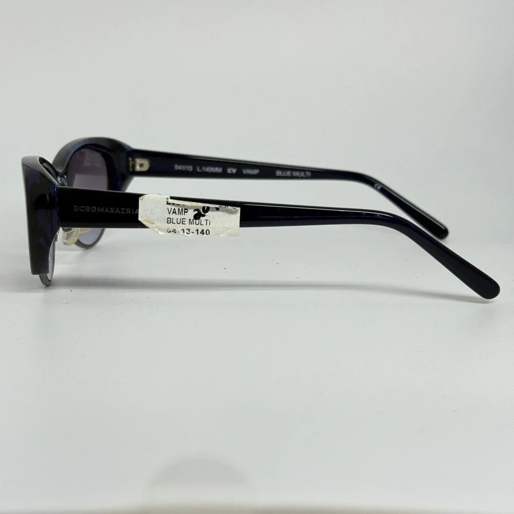 BCBGMAXAZRIA Women Cat Eye Sunglasses Blue Multi Vamp 54‎ 13 140 21263